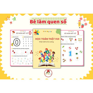 [Kèm file lá bút tô xoá] Phiếu bài tập Nhận biết số - Đếm lượng Chụp lượng Suri Mommy