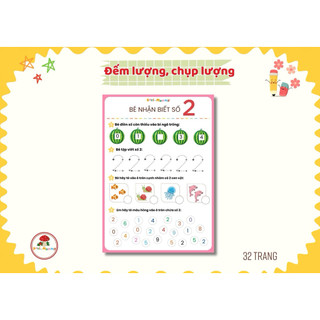 [Kèm file lá bút tô xoá] Phiếu bài tập Nhận biết số - Đếm lượng Chụp lượng Suri Mommy