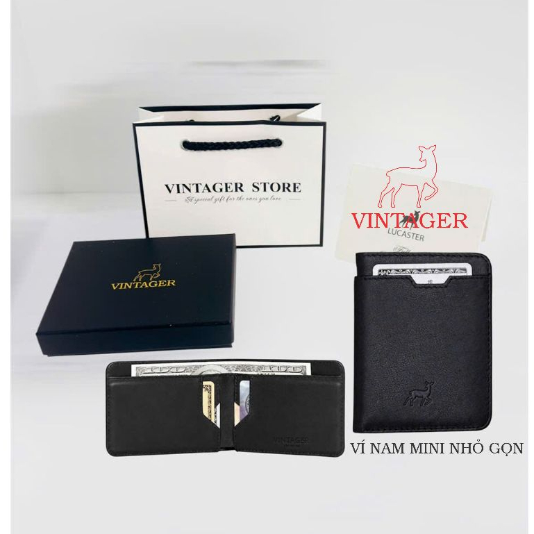 Ví DA NAM MINI City DA BÒ NAPPA VINTAGER BH 12 THÁNG (ví nhỏ gọn tối giản không vừa giấy tờ cũ )