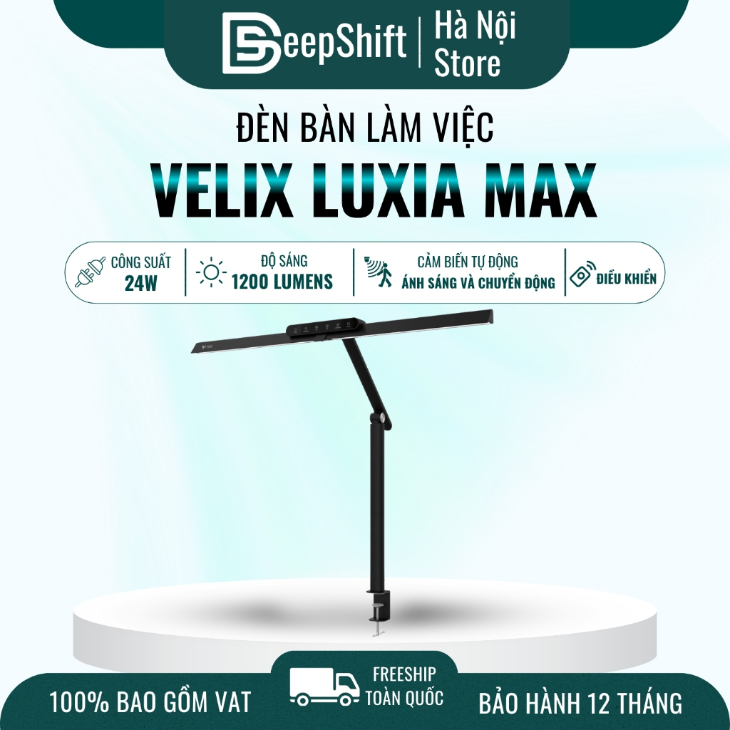 Đèn bàn làm việc bảo vệ mắt Velix Luxia Max ver 2 | Điều khiển từ xa 24W 1200 Lumen CRI >97