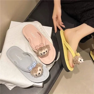 Dép Tông Hình Con Cừu Nữ Dép Xỏ Ngón Dễ Thương Chống Trượt Dép Đi Trong Nhà Đi Biển Phong Cách Hàn Quốc