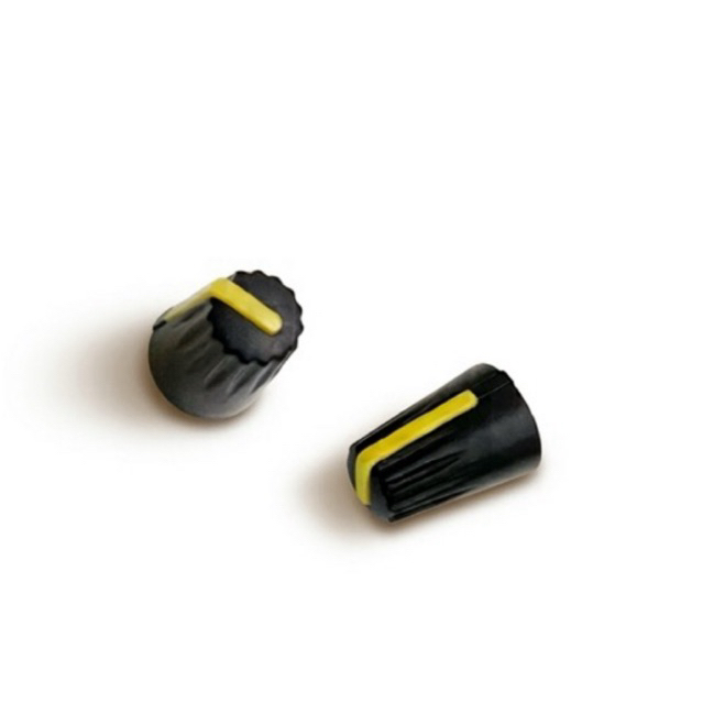 Chỉ [15 K] Combo 10 Núm Vặn Volume Cho Amply, Loa Kéo Vạch Màu Nổi Bật (Xanh/ Vàng), Trục D 6mm, KT: 19.5x11x13.5mm