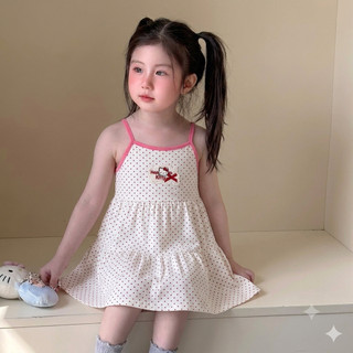 Đầm Dây Cho Bé Gái Mặc Nhà, Đi Chơi Thiết Kế Dáng Xòe Nhẹ Nhàng Chất Cotton Mềm Mát Họa Tiết Siêu Xinh 9-38kg