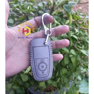 [Thương hiệu] Bao da chìa khóa Ford Ecosport, Everest, Ranger, Raptor bằng da bò, kèm tặng móc khóa