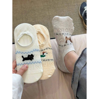 Combo 10 Tất Nữ Cotton Mèo Cún 🐈Phong Cách Hàn Quốc | Vớ Lười Chống Tuột Gó,Thoáng Khí Đi Sneaker Giày Búp Bê, Giày Lười