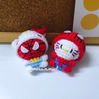 - SẴN - MÓC KHOÁ LEN handmade Hello Kitty Spiderman cosplay