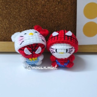 - SẴN - MÓC KHOÁ LEN handmade Hello Kitty Spiderman cosplay