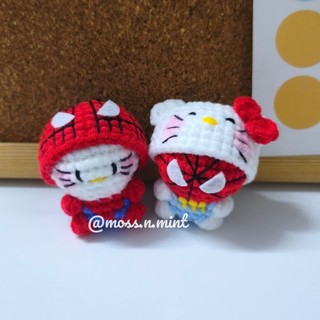 - SẴN - MÓC KHOÁ LEN handmade Hello Kitty Spiderman cosplay