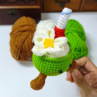 MÓC KHOÁ LEN handmade Quả dừa nhiệt đới Jellycat