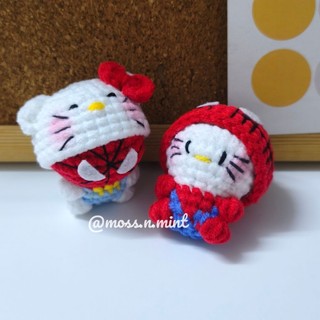 - SẴN - MÓC KHOÁ LEN handmade Hello Kitty Spiderman cosplay