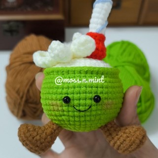 MÓC KHOÁ LEN handmade Quả dừa nhiệt đới Jellycat
