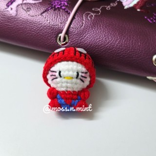 - SẴN - MÓC KHOÁ LEN handmade Hello Kitty Spiderman cosplay