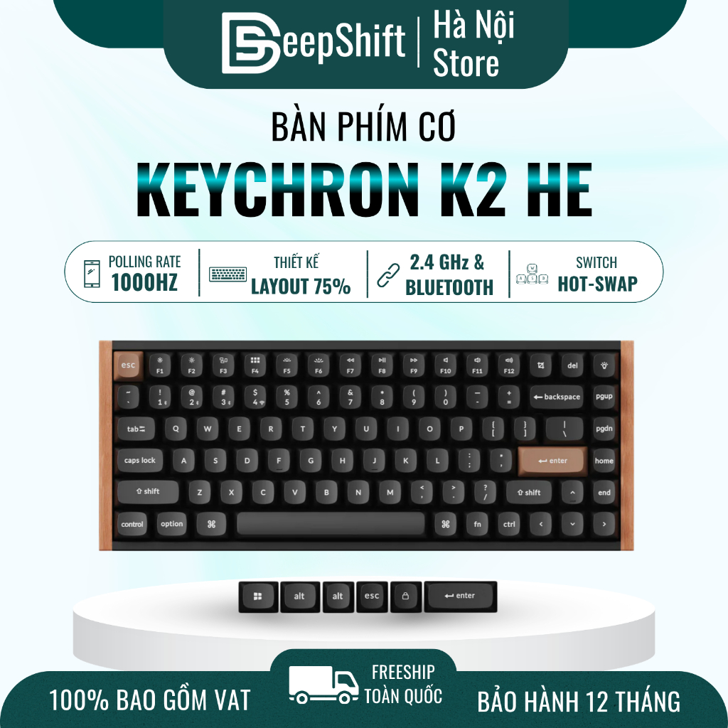 Bàn phím cơ Keychron K2 HE Special Edition Chính Hãng [Hoả tốc]