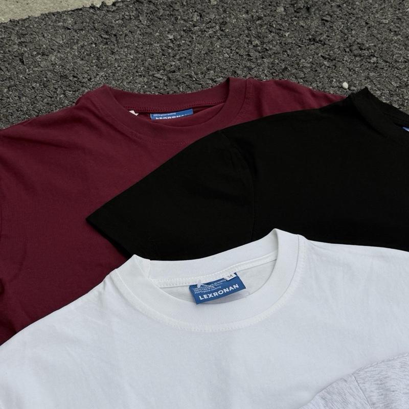 Áo Thun Nam Trơn Cleanfit LEXRONAN Form Gọn Tôn Dáng Vải Cotton Co Giãn Mát Mịn Basic Dễ Phối Đồ # ATCF01