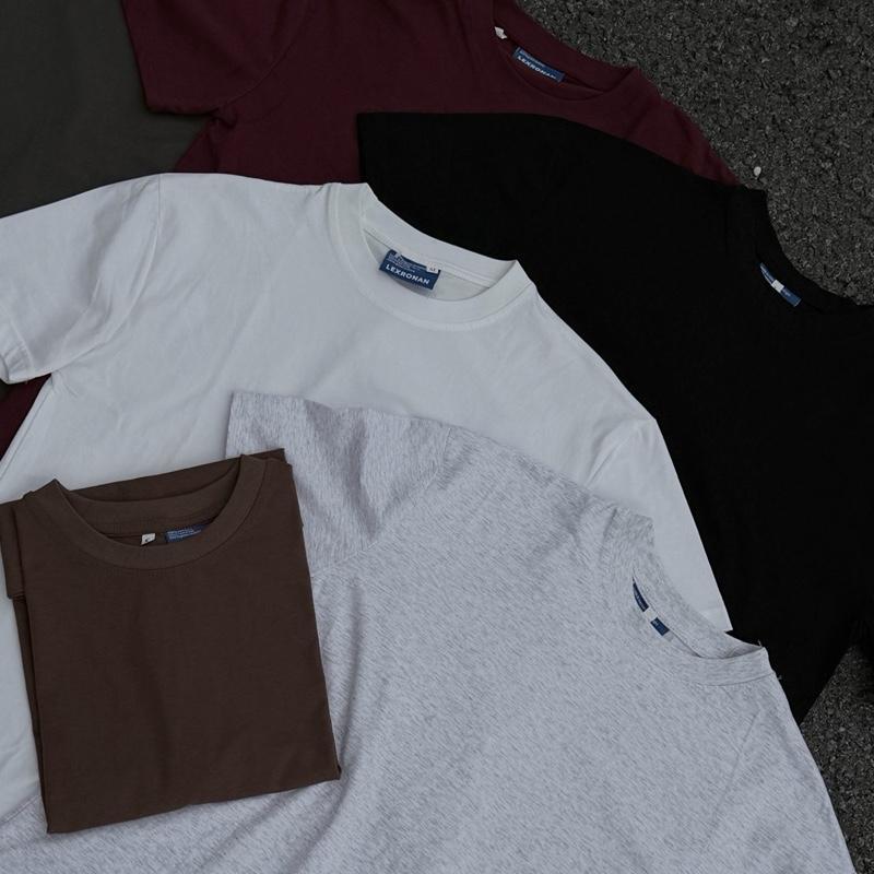 Áo Thun Nam Trơn Cleanfit LEXRONAN Form Gọn Tôn Dáng Vải Cotton Co Giãn Mát Mịn Basic Dễ Phối Đồ # ATCF01