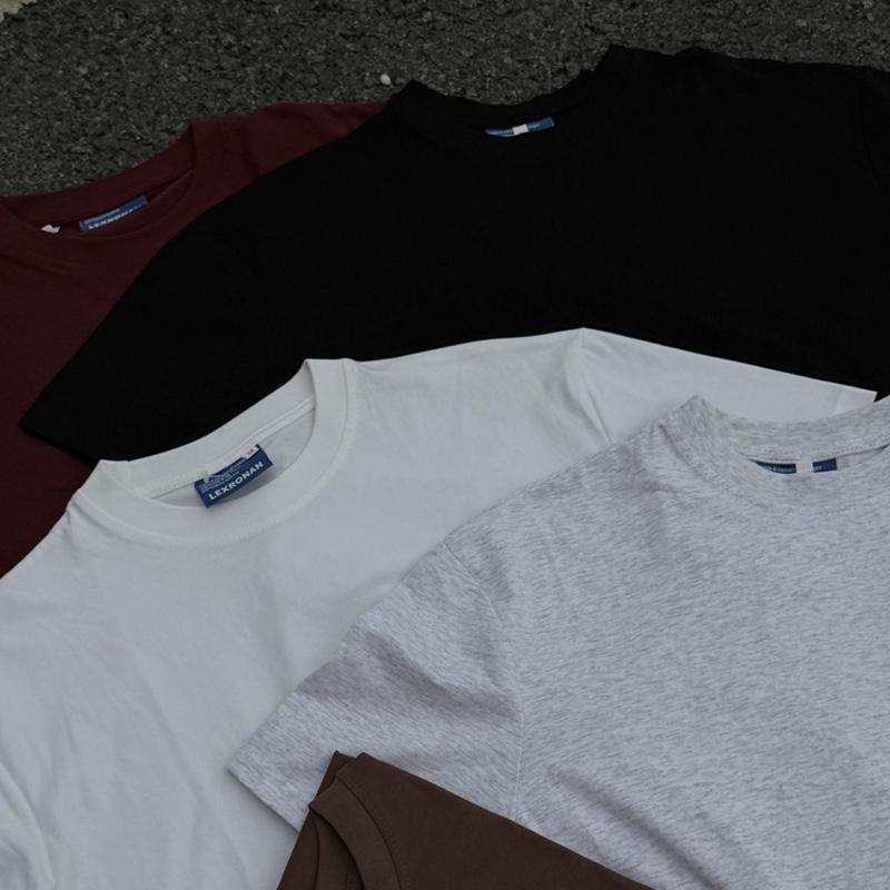 Áo Thun Nam Trơn Cleanfit LEXRONAN Form Gọn Tôn Dáng Vải Cotton Co Giãn Mát Mịn Basic Dễ Phối Đồ # ATCF01