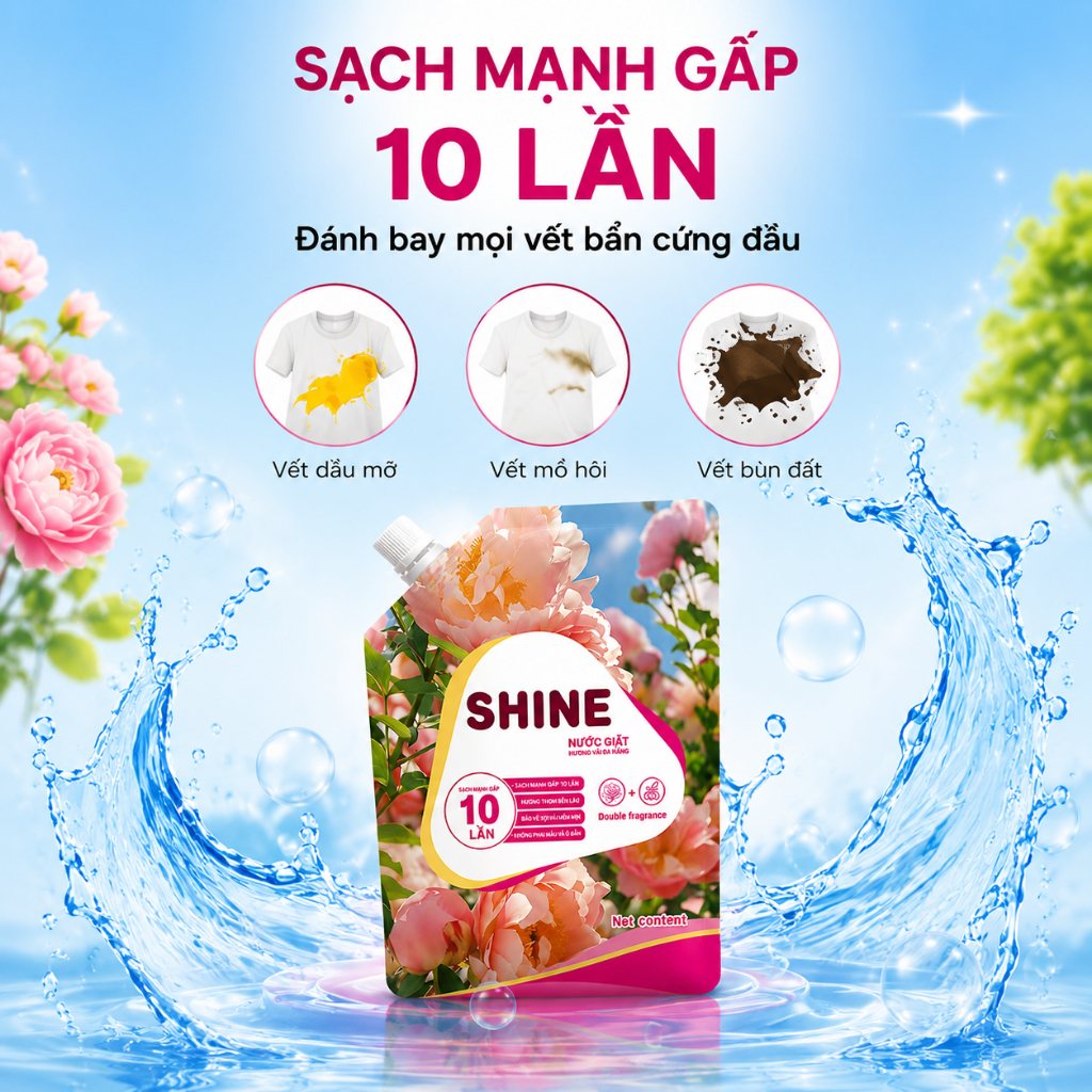 Nước Giặt Thơm Lâu Đậm Đặc Nước Giặt Xả Lưu Hương 96h Giặt Sạch Bền Màu