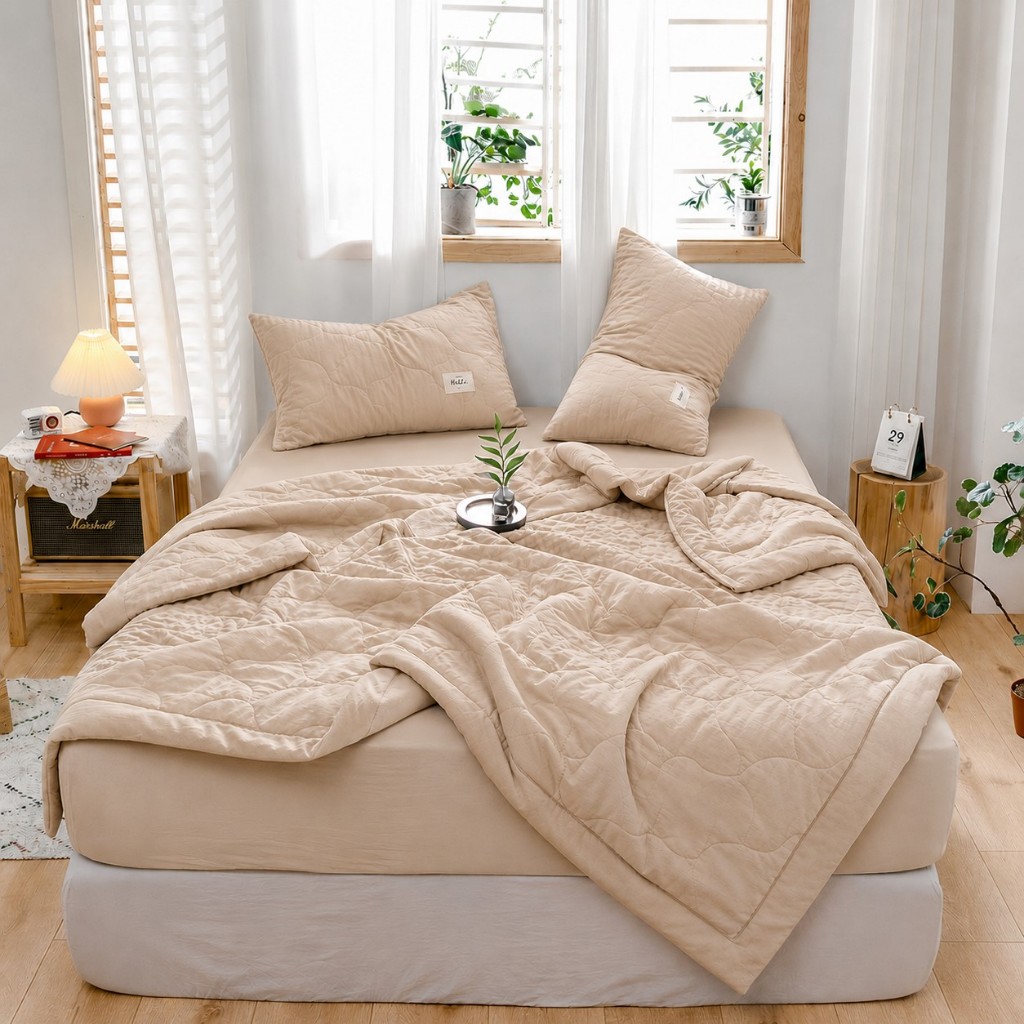 Chăn mùa hè mát lạnh mềm mịn thoáng khí, mền cotton lạnh, chăn điều hòa cao cấp ice cool sang trọng
