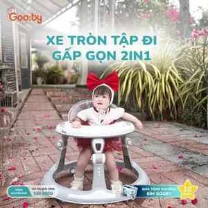 Xe Tròn Tập Đi Gooby mã 603TD vừa làm xe tập đi vừa làm xe đẩy chân
