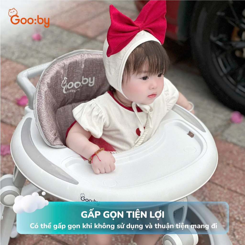 Xe Tròn Tập Đi Gooby mã 603TD vừa làm xe tập đi vừa làm xe đẩy chân