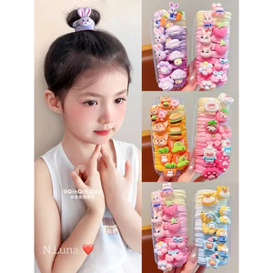 Set 10 dây buộc tóc hoạt hình cho bé