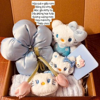 [Hộp lớn] Set quà sinh nhật hello kitty xanh dương: quà 14/2, quà 8/3, 20/10 [S2]