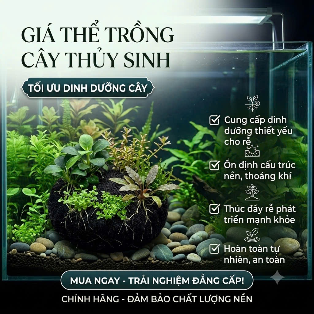 Giá Thể Cho Cây Cắt Cắm Thuỷ Sinh Đường Kính 5cm Giá Thể Tiểu Bảo Tháp