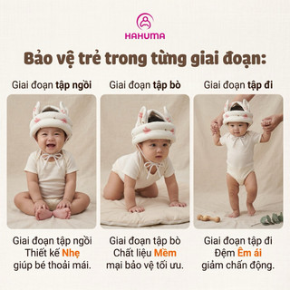 Mũ Bảo Hiểm HAHUMA Cho Bé Tập Đi, Tập Bò, Tập Ngồi - Mũ Bảo Vệ Đầu Bé Chống Va Đập