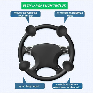 Bộ Trợ Lực Vô Lăng Ô Tô Silicon Mẫu Mới Cao Cấp, Xoay Thông Minh 360 Độ Chống Trượt - Phụ Kiện - Phụ Kiện Ô Tô