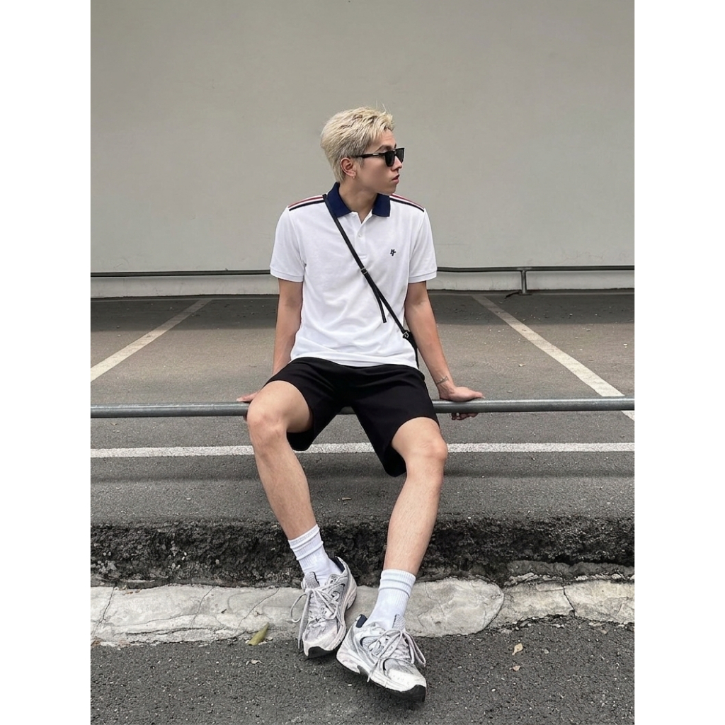 Áo Polo RTCLASSY Stripe Lines Phối Sọc Vai Trẻ Trung Form Regular Chất Liệu Cotton Pique Dày Dặn