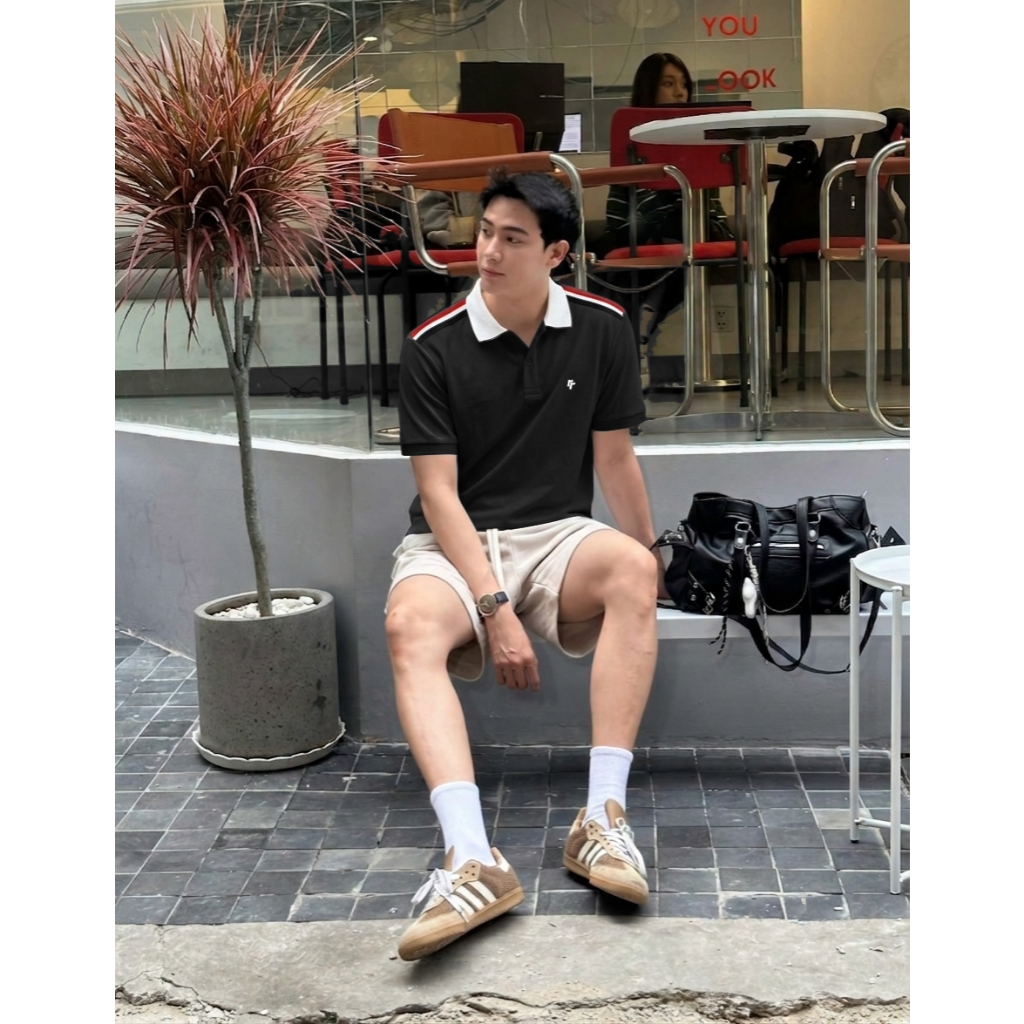 Áo Polo RTCLASSY Stripe Lines Phối Sọc Vai Trẻ Trung Form Regular Chất Liệu Cotton Pique Dày Dặn