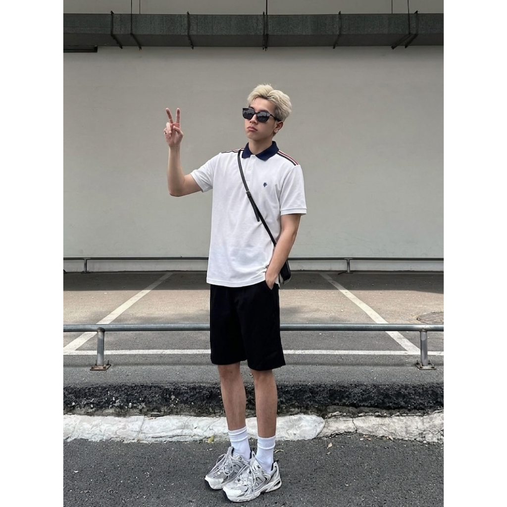Áo Polo RTCLASSY Stripe Lines Phối Sọc Vai Trẻ Trung Form Regular Chất Liệu Cotton Pique Dày Dặn