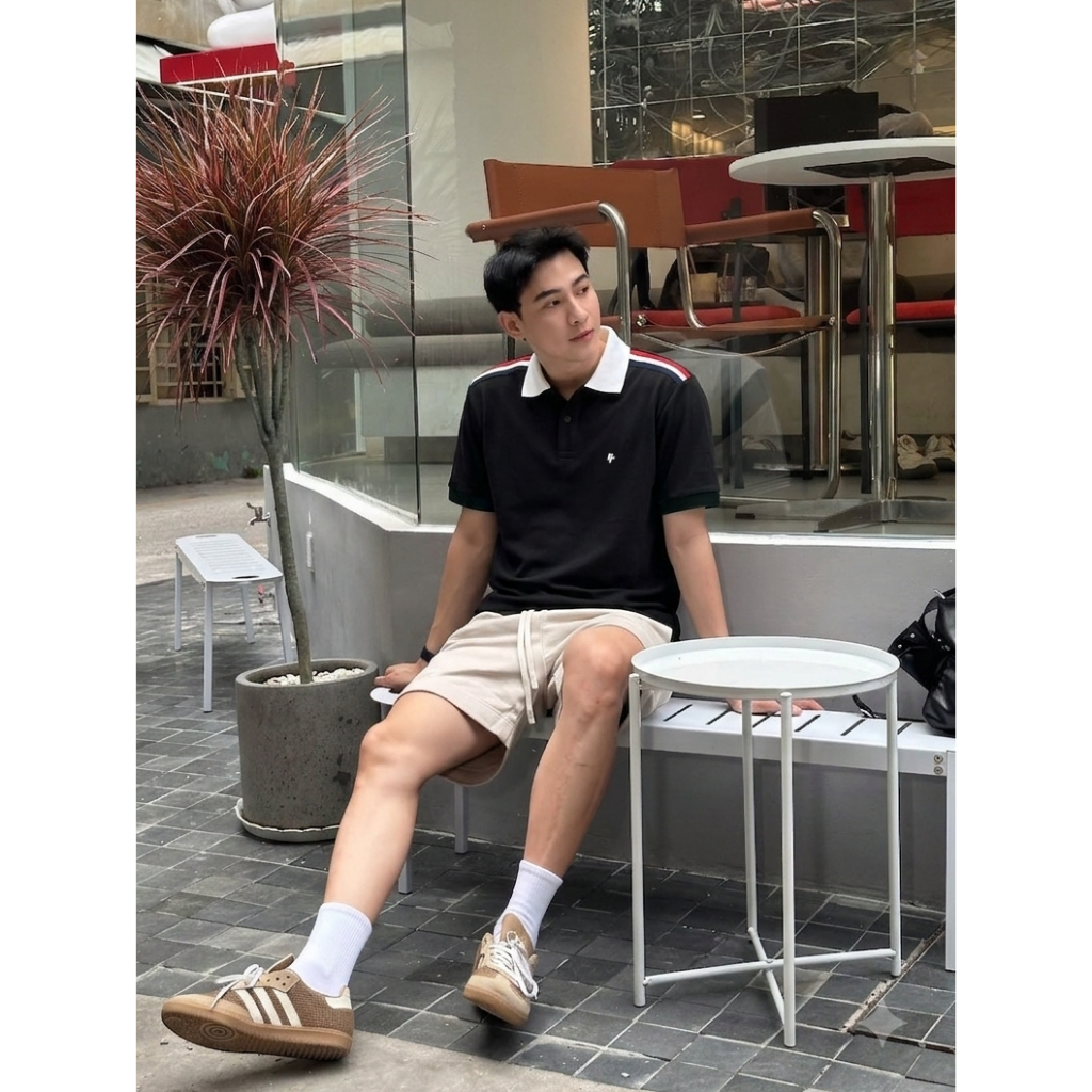 Áo Polo RTCLASSY Stripe Lines Phối Sọc Vai Trẻ Trung Form Regular Chất Liệu Cotton Pique Dày Dặn