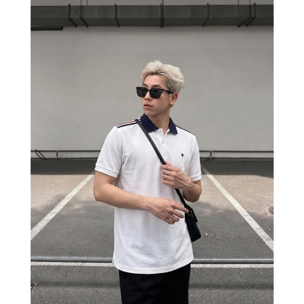 Áo Polo RTCLASSY Stripe Lines Phối Sọc Vai Trẻ Trung Form Regular Chất Liệu Cotton Pique Dày Dặn