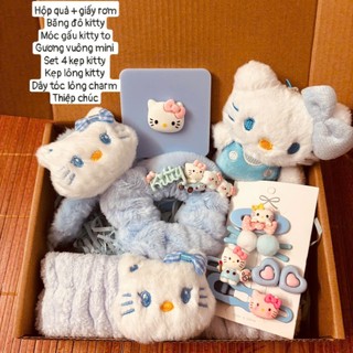 [Hộp lớn] Set quà sinh nhật hello kitty xanh dương: quà 14/2, quà 8/3, 20/10 [S2]