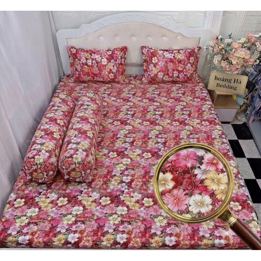 (2 ôm kéo ) bộ ga thun lạnh Hàn quốc (1 ga 2 áo nằm 2 ôm kéo)