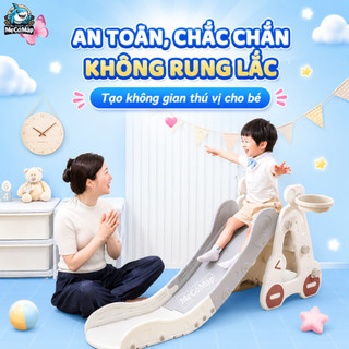 Cầu Trượt Cho Bé Hình Ô Tô, Cầu Trượt Cho Bé Loại To Kèm Bóng Rổ Và Ném Vòng Cho Bé Rèn Luyện Thể Chất KS03