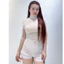ÁO Nữ Ôm body Cổ Lọ Cao Màu Trắng vải thun cotton mỏng mịn màu trắng kem
