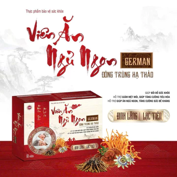 Viên ăn ngủ ngon Đông trùng hạ thảo hỗ trợ ăn ngon ngủ ngon Dưỡng tâm an thần cho người mất ngủ