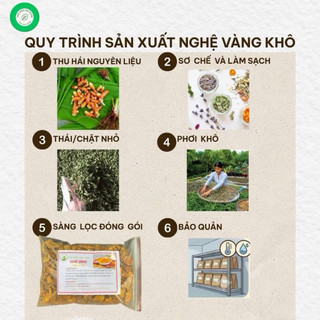 Nghệ Vàng Khô 500g Nguyên Chất | Dược Liệu Khô Chọn Lọc | Thảo Dược Đạt Huyền