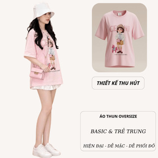 Áo Thun Nữ Chepol In Hình Cô Bé Dễ Thương, Áo Phông Chất Cotton Co Giãn 2 chiều Cao Cấp, Thoáng Mát, MAX_00664