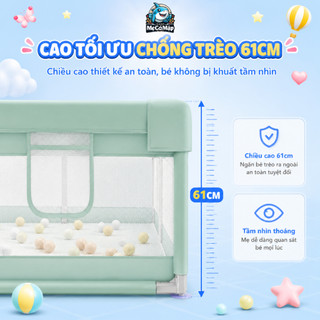 [Mẫu Mới] Quây Vải Nhà Bóng Cho Bé, Quây Bóng Pakey Cao 61cm Khung Thép Dày Dặn, Dễ Dàng Tháo Lắp, Bảo Hành 1 Năm - K2