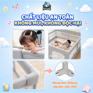 [Mới 2026] Quây Vải Nhà Bóng Cho Bé, Quây Bóng Pakey Cao 61cm Khung Thép Dày Dặn, Dễ Dàng Tháo Lắp, Bảo Hành 1 Năm - K2
