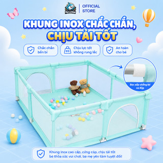 [Mẫu Mới] Quây Vải Nhà Bóng Cho Bé, Quây Bóng Pakey Cao 61cm Khung Thép Dày Dặn, Dễ Dàng Tháo Lắp, Bảo Hành 1 Năm - K2