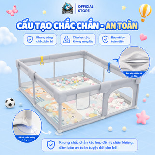 [Mẫu Mới] Quây Vải Nhà Bóng Cho Bé, Quây Bóng Pakey Cao 61cm Khung Thép Dày Dặn, Dễ Dàng Tháo Lắp, Bảo Hành 1 Năm - K2