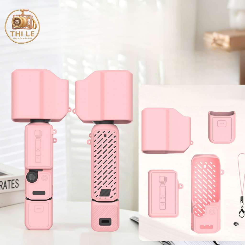 [SẴN] Ốp Silicon Cho DJI Pocket 4 Pro Tay Cầm Máy Ảnh Gimbal Cầm Tay Vỏ Chống Trầy Xước Vỏ Bảo Vệ Mềm Nắp Ống Kính