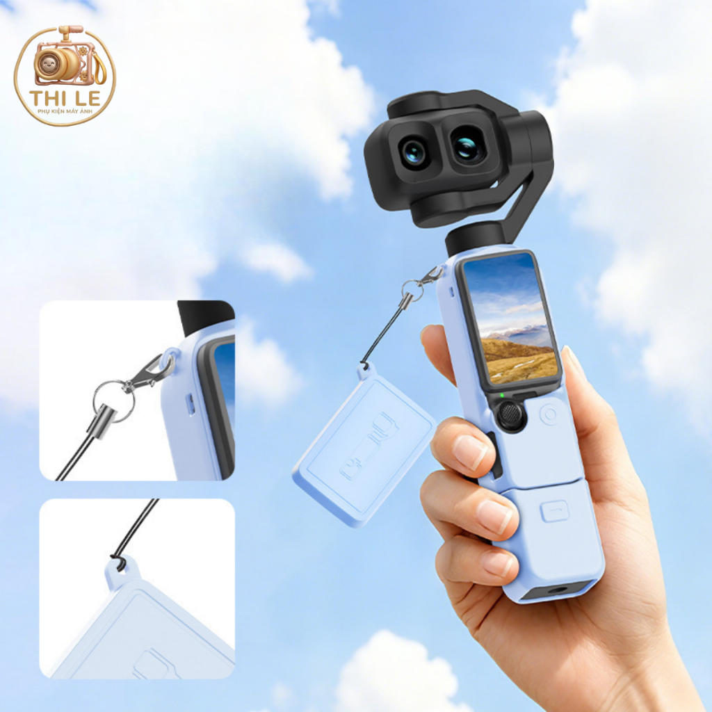 [SẴN] Ốp Silicon Cho DJI Pocket 4 Pro Tay Cầm Máy Ảnh Gimbal Cầm Tay Vỏ Chống Trầy Xước Vỏ Bảo Vệ Mềm Nắp Ống Kính