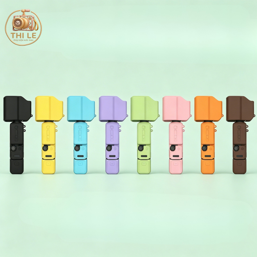 [SẴN] Ốp Silicon Cho DJI Pocket 4 Pro Tay Cầm Máy Ảnh Gimbal Cầm Tay Vỏ Chống Trầy Xước Vỏ Bảo Vệ Mềm Nắp Ống Kính
