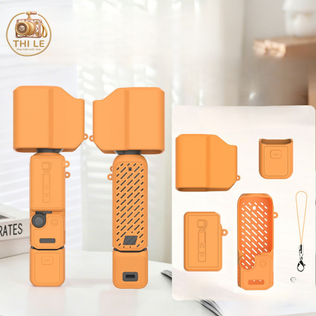 [SẴN] Ốp Silicon Cho DJI Pocket 4 Pro Tay Cầm Máy Ảnh Gimbal Cầm Tay Vỏ Chống Trầy Xước Vỏ Bảo Vệ Mềm Nắp Ống Kính