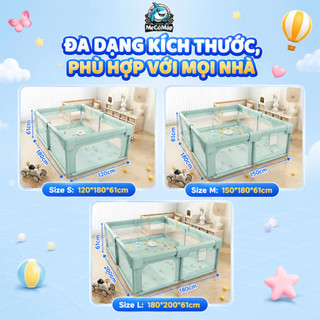 [Mẫu Mới] Quây Vải Nhà Bóng Cho Bé, Quây Bóng Pakey Cao 61cm Khung Thép Dày Dặn, Dễ Dàng Tháo Lắp, Bảo Hành 1 Năm - K2